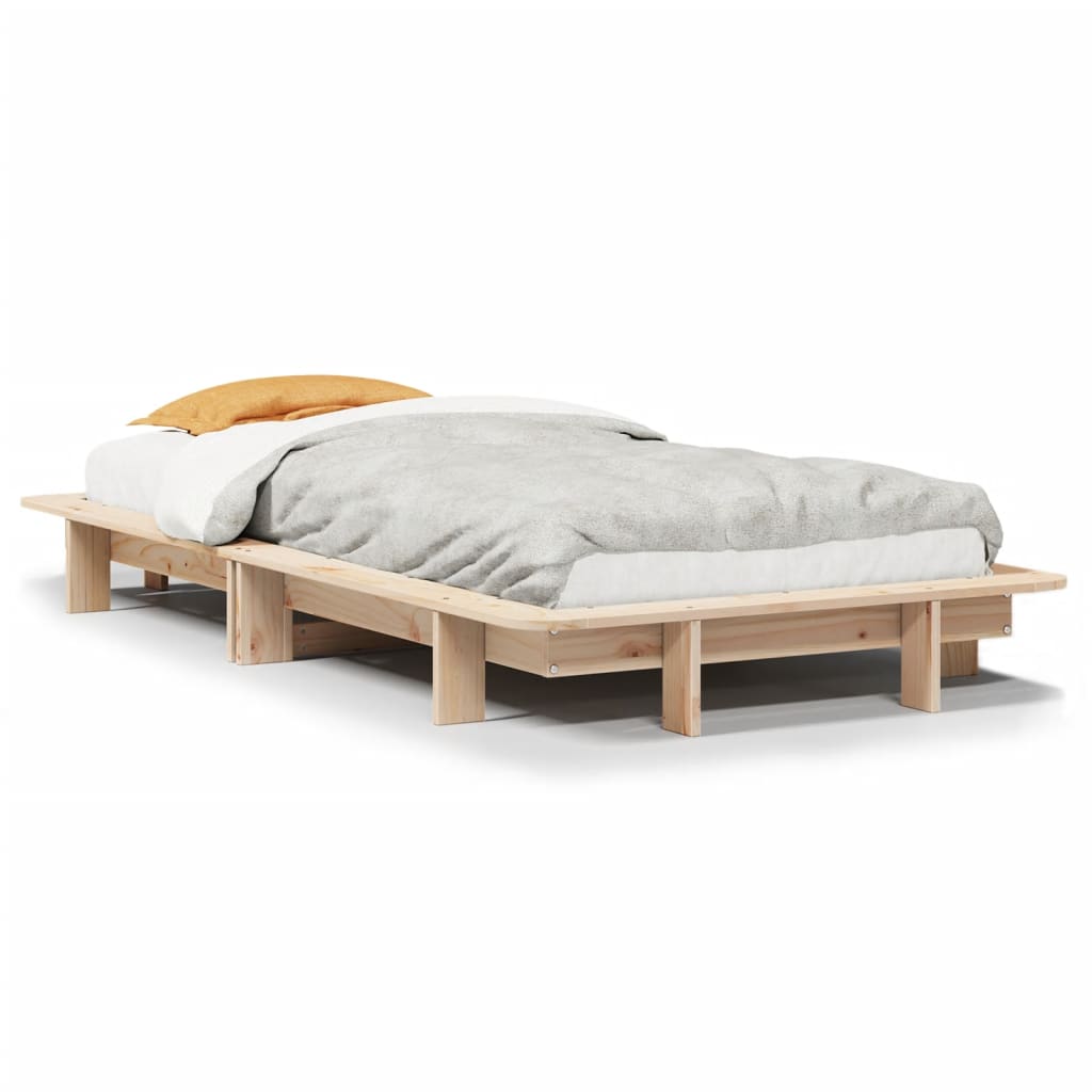 Bed Frame without Mattress 90x190 cm Single Solid Wood Pine